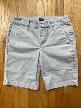 J. Crew Light Gray Chino Bermuda Shorts